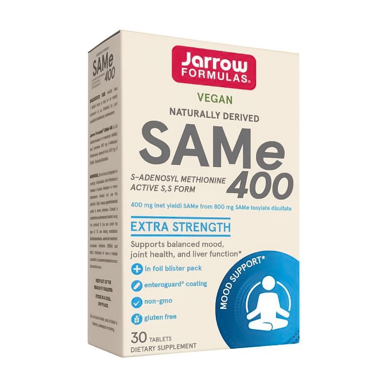 S-Аденозилметіонін Jarrow Formulas Vegan SAMe 400 мг, 30 таблеток